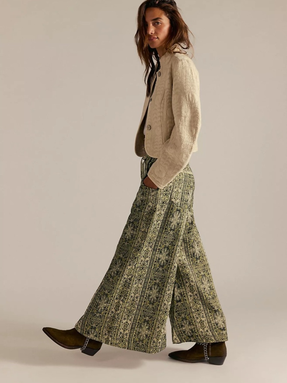 Free people Dahlia Wide-Leg Pants lemongrass - Picture 2 of 8